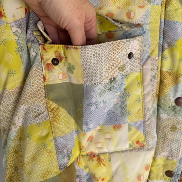 Urban Outfitters Kit Floral Patchwork Nylon Oversized Puffer Jacket Size Small - Picture 7 of 16
